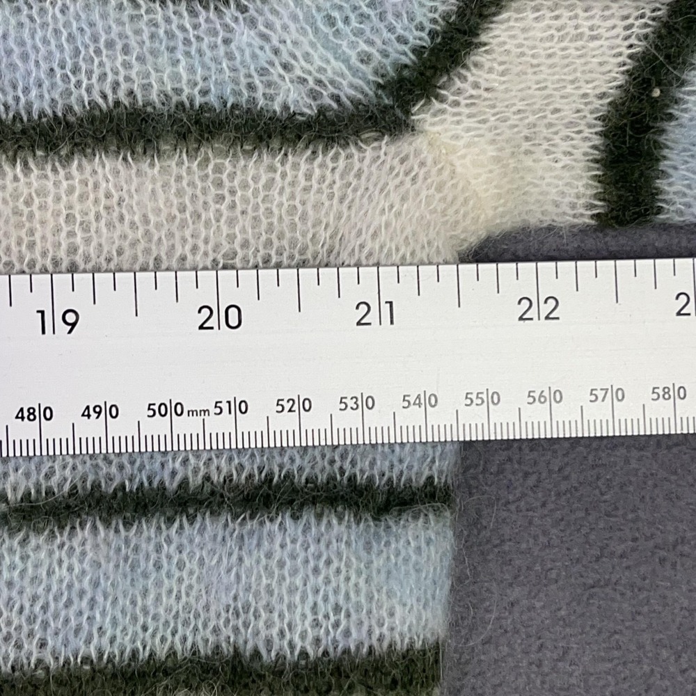 Madewell Oversized Pullover Sweater Alpaca Blend Blue Aqua Stripe Womens M NWT - Picture 7 of 8